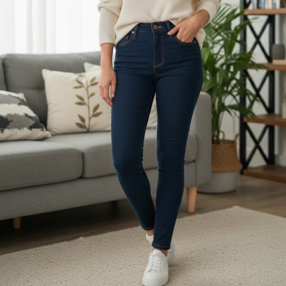 We The Free Dark Blue High Rise Skinny Denim Jeans NWOT Size 24